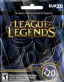 20 EUR League of Legends Riot Points Game Card